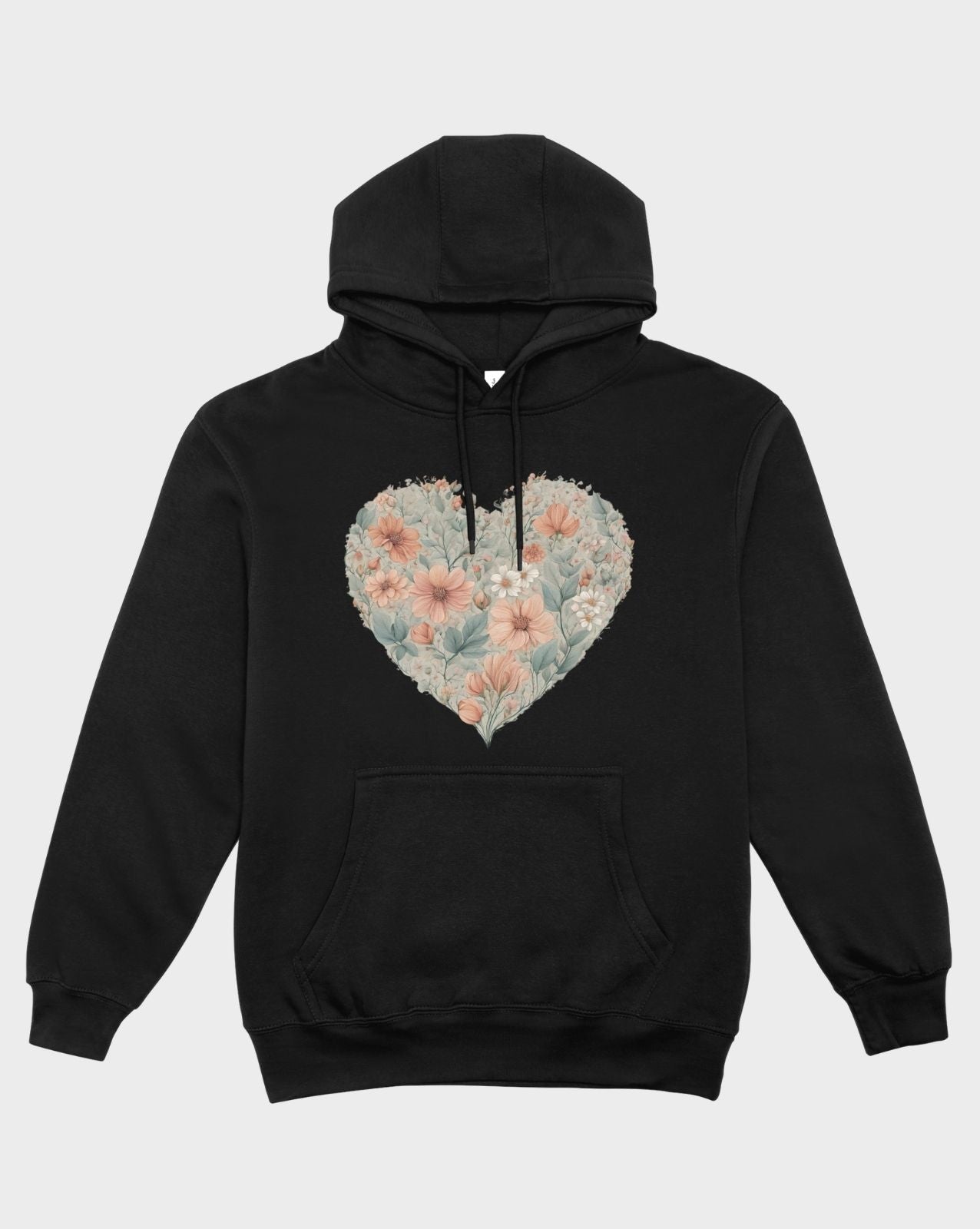 Signature Trendy Floral Heart Hoodie
