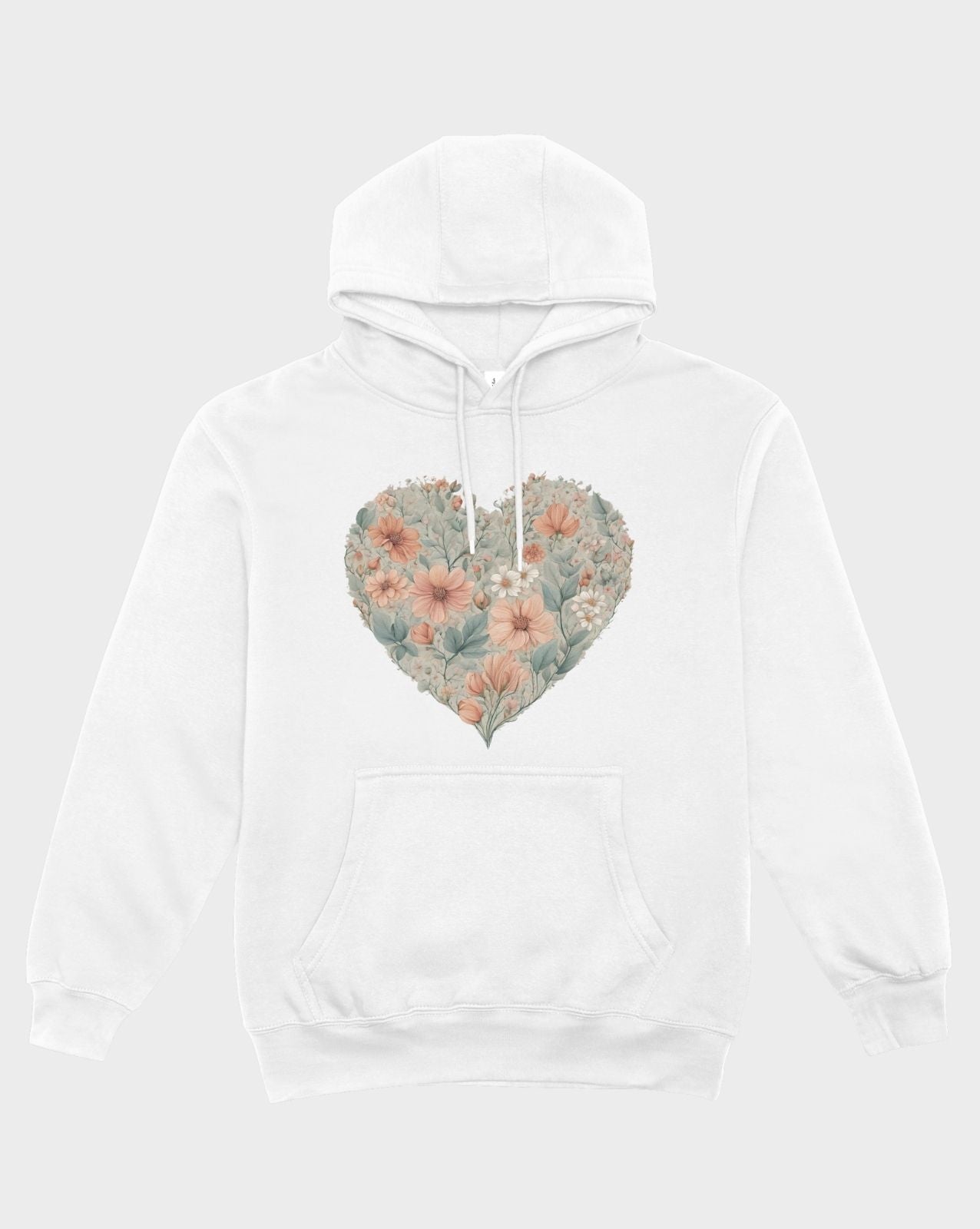 Signature Trendy Floral Heart Hoodie
