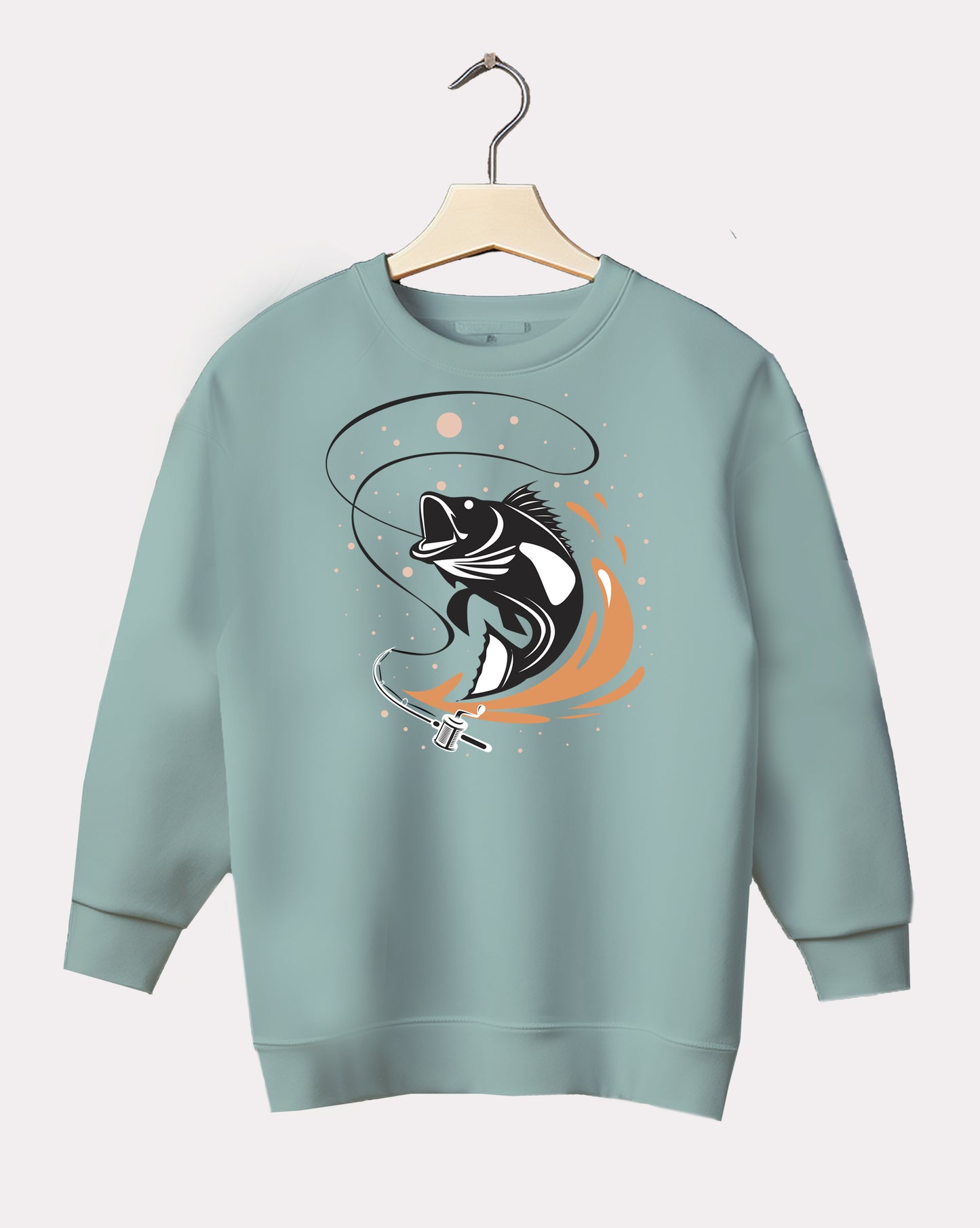 DELUX - Trendy Fish Design Crewneck