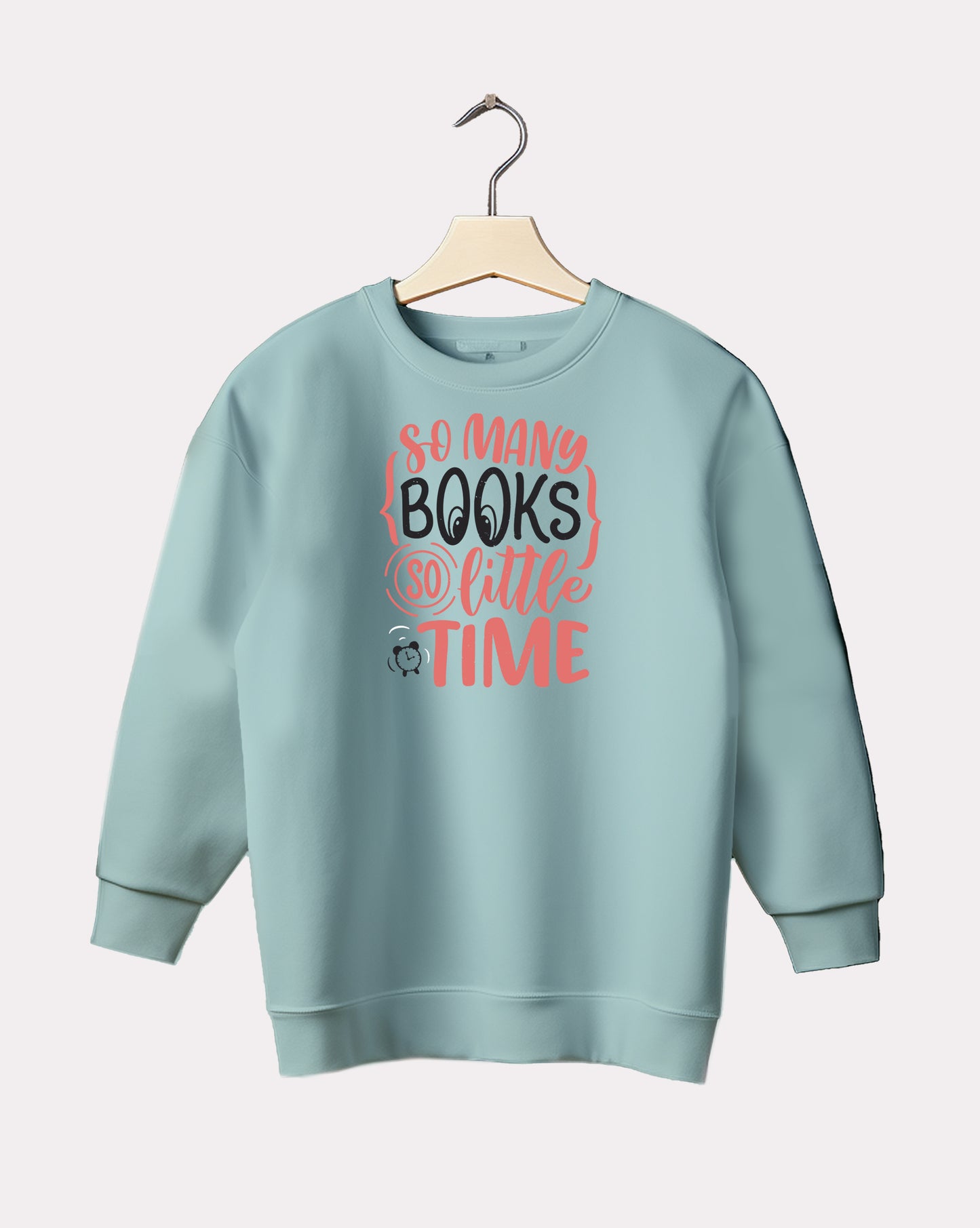 DELUX - Trendy Soo Many Books Crewneck