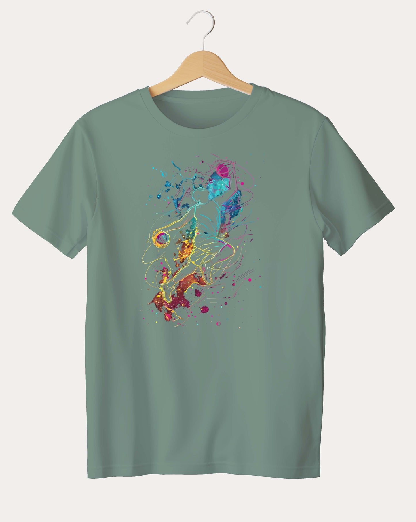 Premium Basketball Splash Graphic T-shirt