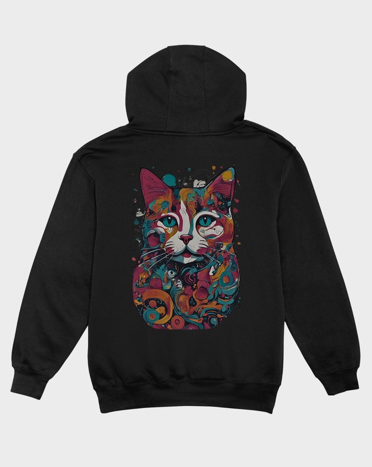 Signature Graphic Colorful Cat Hoodie