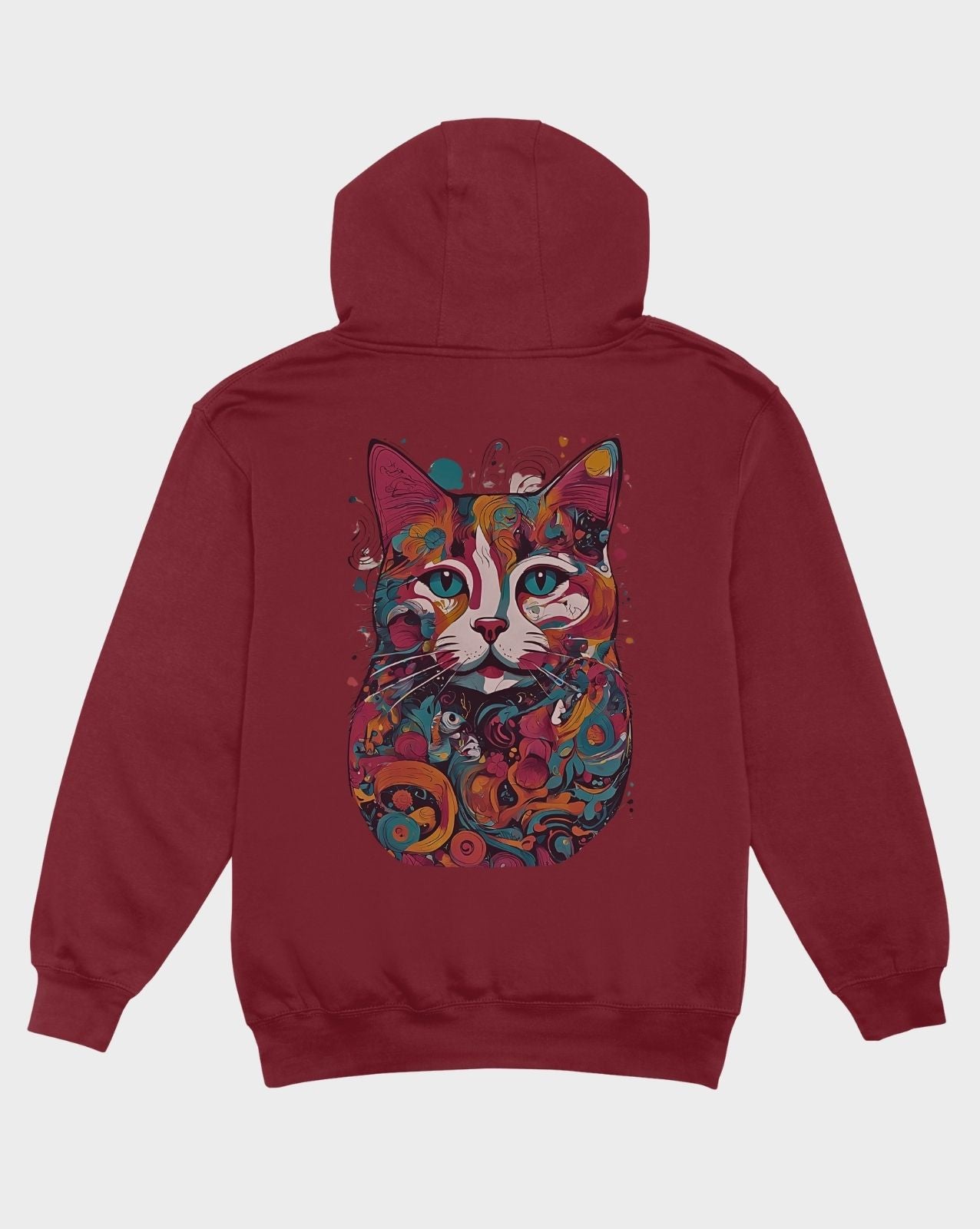 Signature Graphic Colorful Cat Hoodie
