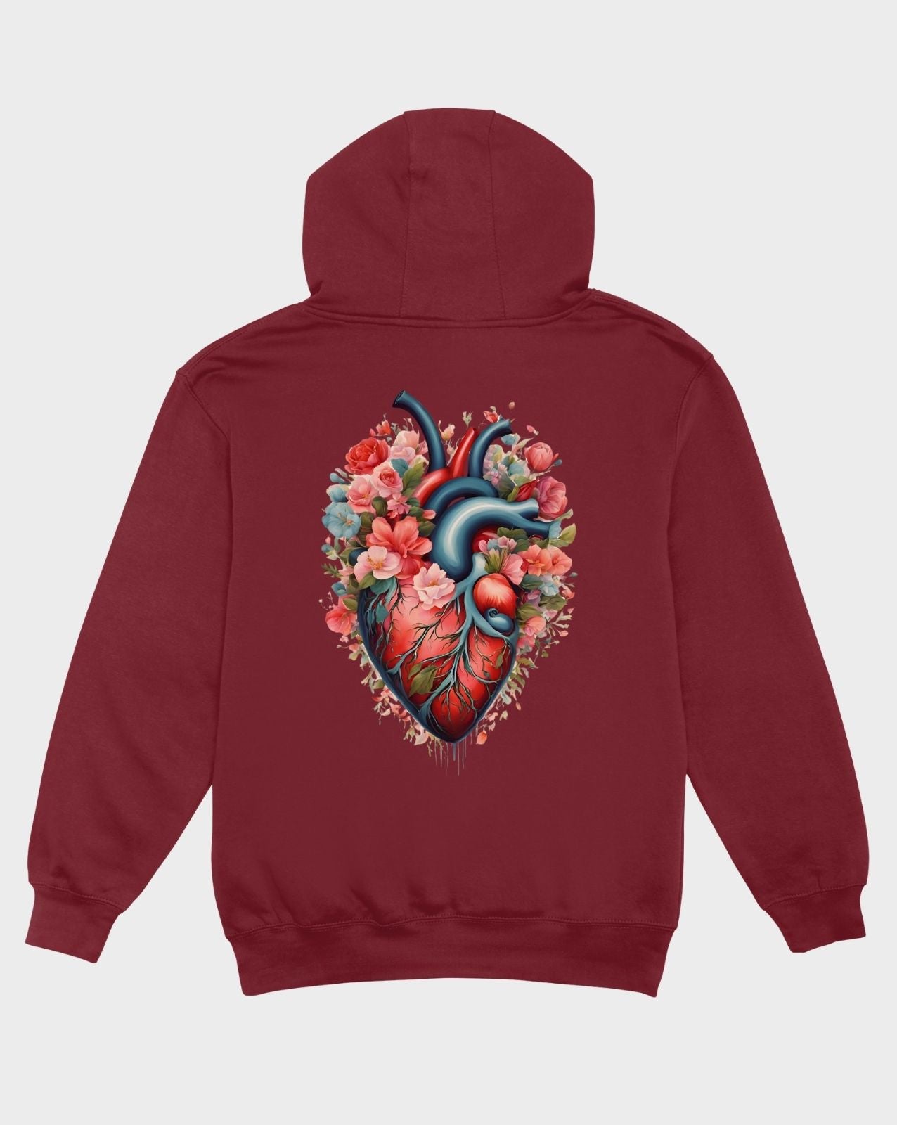 Signature Graphic Floral Heart Anatomy Hoodie