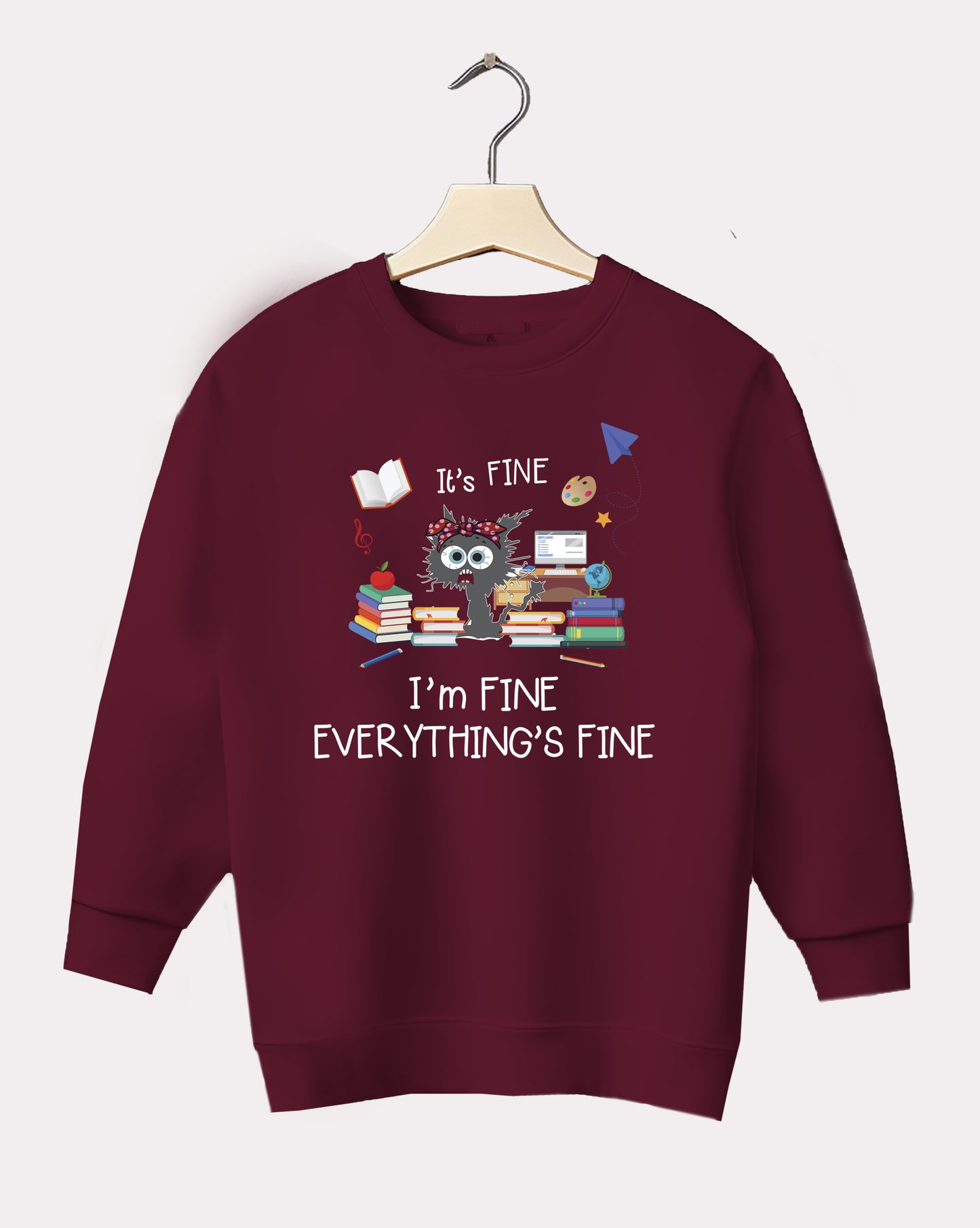 DELUX - Trendy I am Fine Cat Crewneck