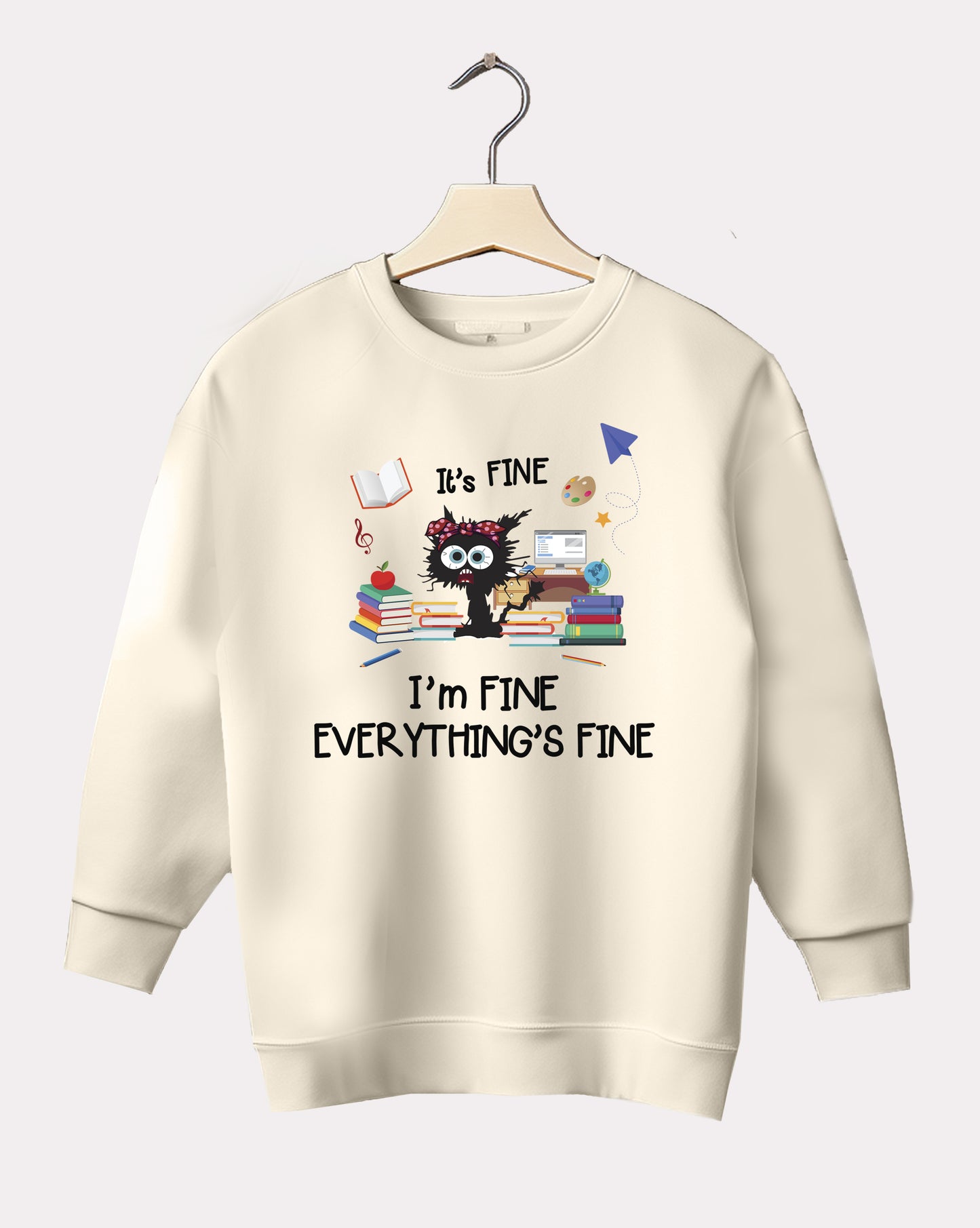 DELUX - Trendy I am Fine Cat Crewneck