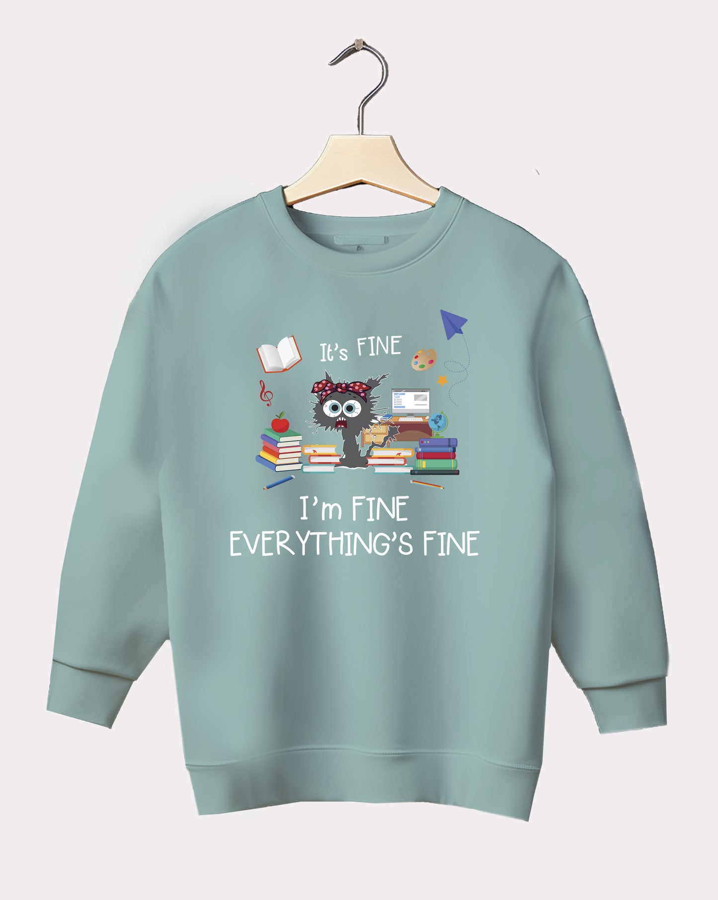 DELUX - Trendy I am Fine Cat Crewneck