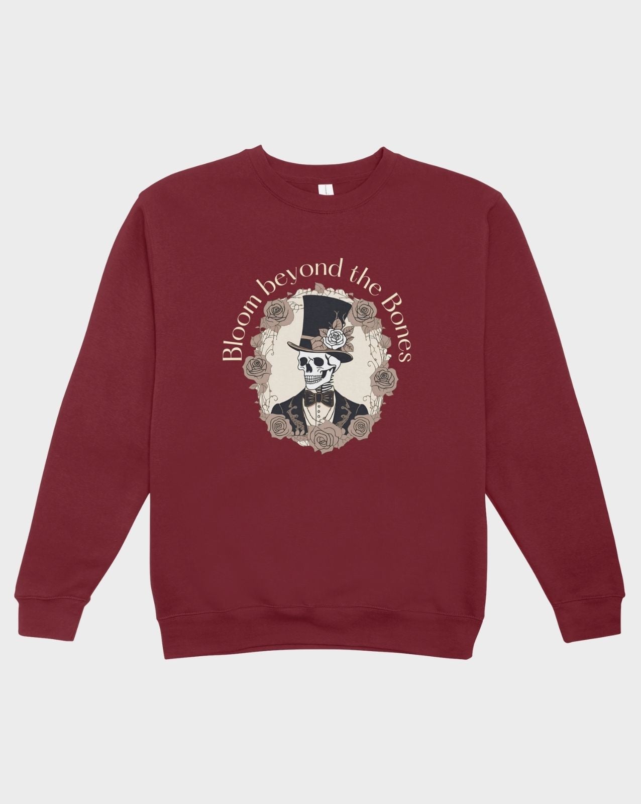 DELUX - Trendy Bloomed Bones Crewneck
