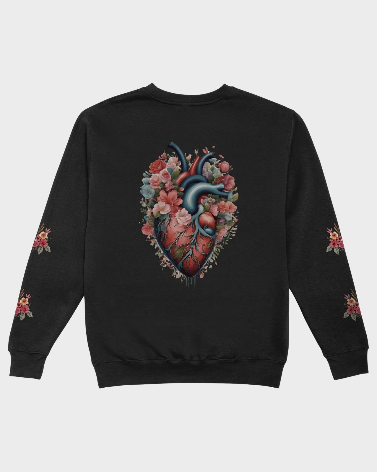 DELUX - Graphic Floral Heart Anatomy crewneck