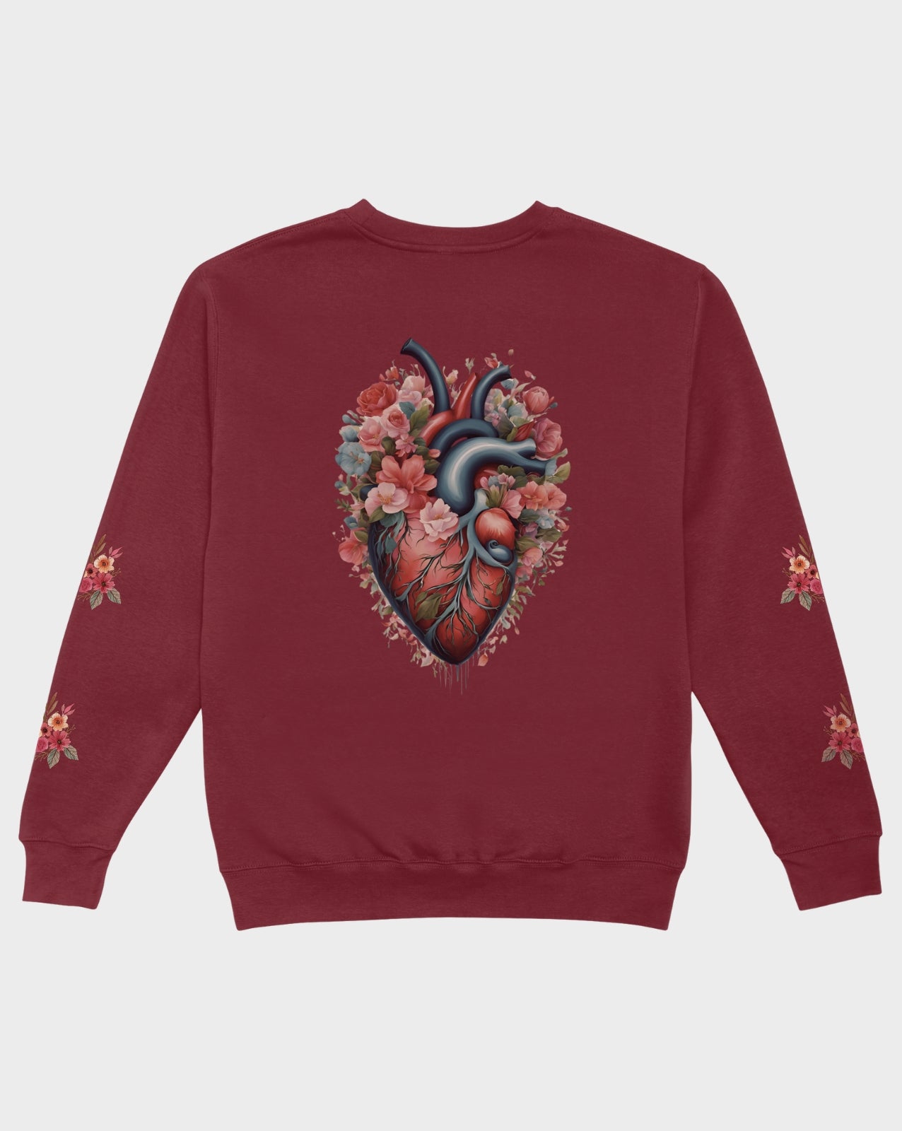 DELUX - Graphic Floral Heart Anatomy crewneck