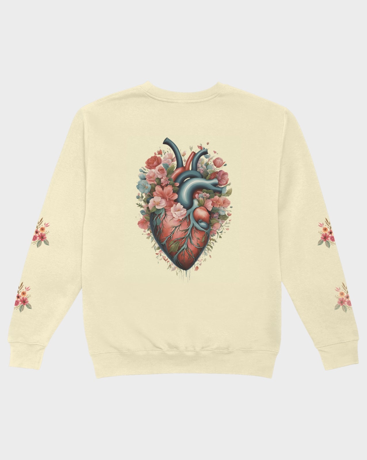 DELUX - Graphic Floral Heart Anatomy crewneck