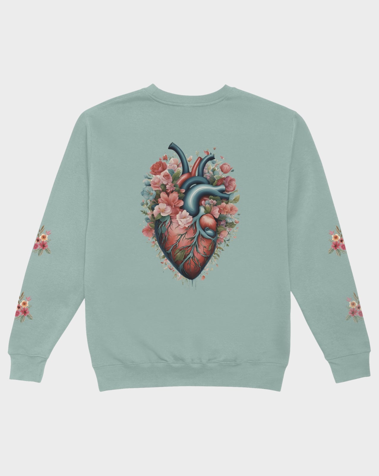 DELUX - Graphic Floral Heart Anatomy crewneck
