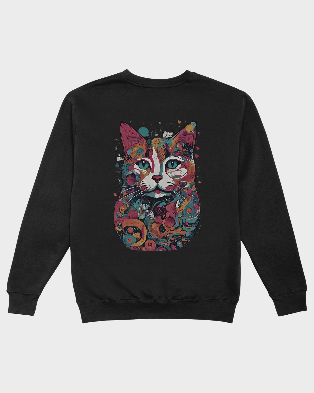 DELUX - Graphic Colorful Cat Crewneck