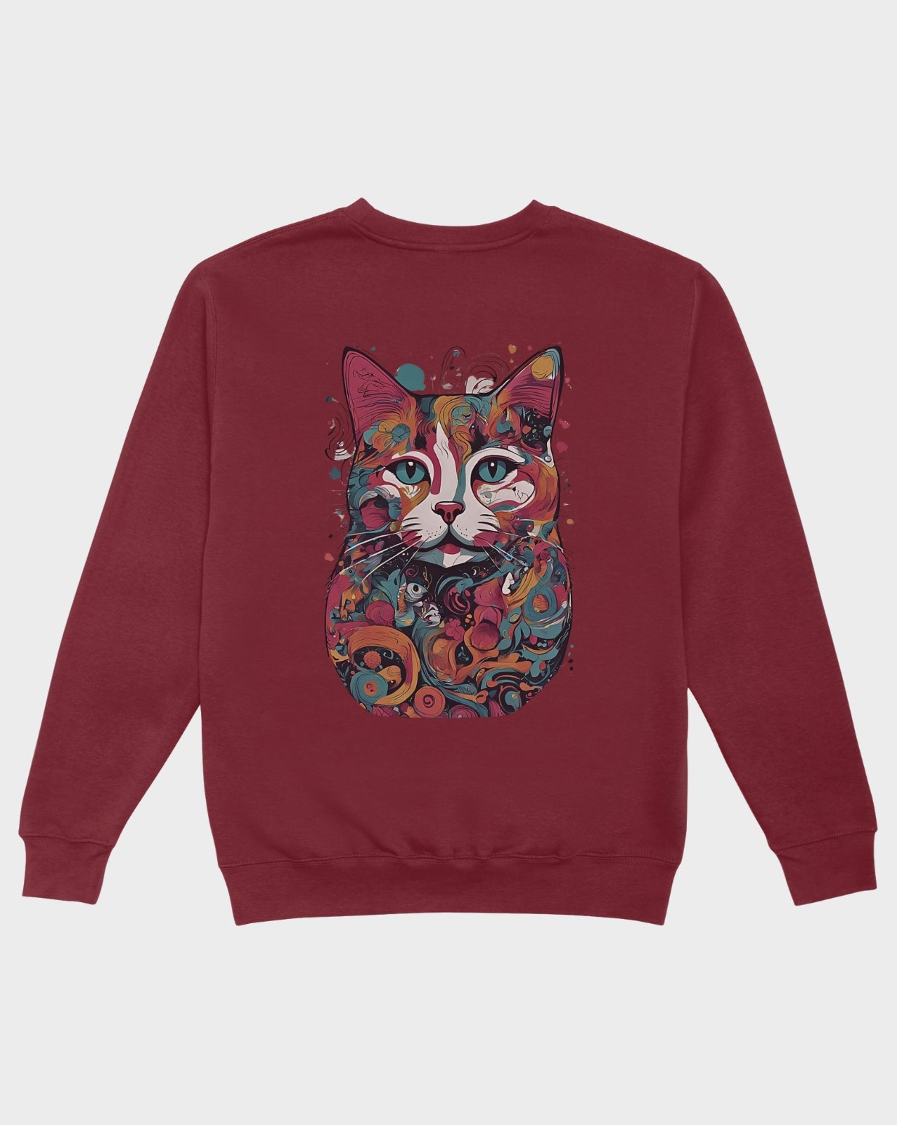 DELUX - Graphic Colorful Cat Crewneck