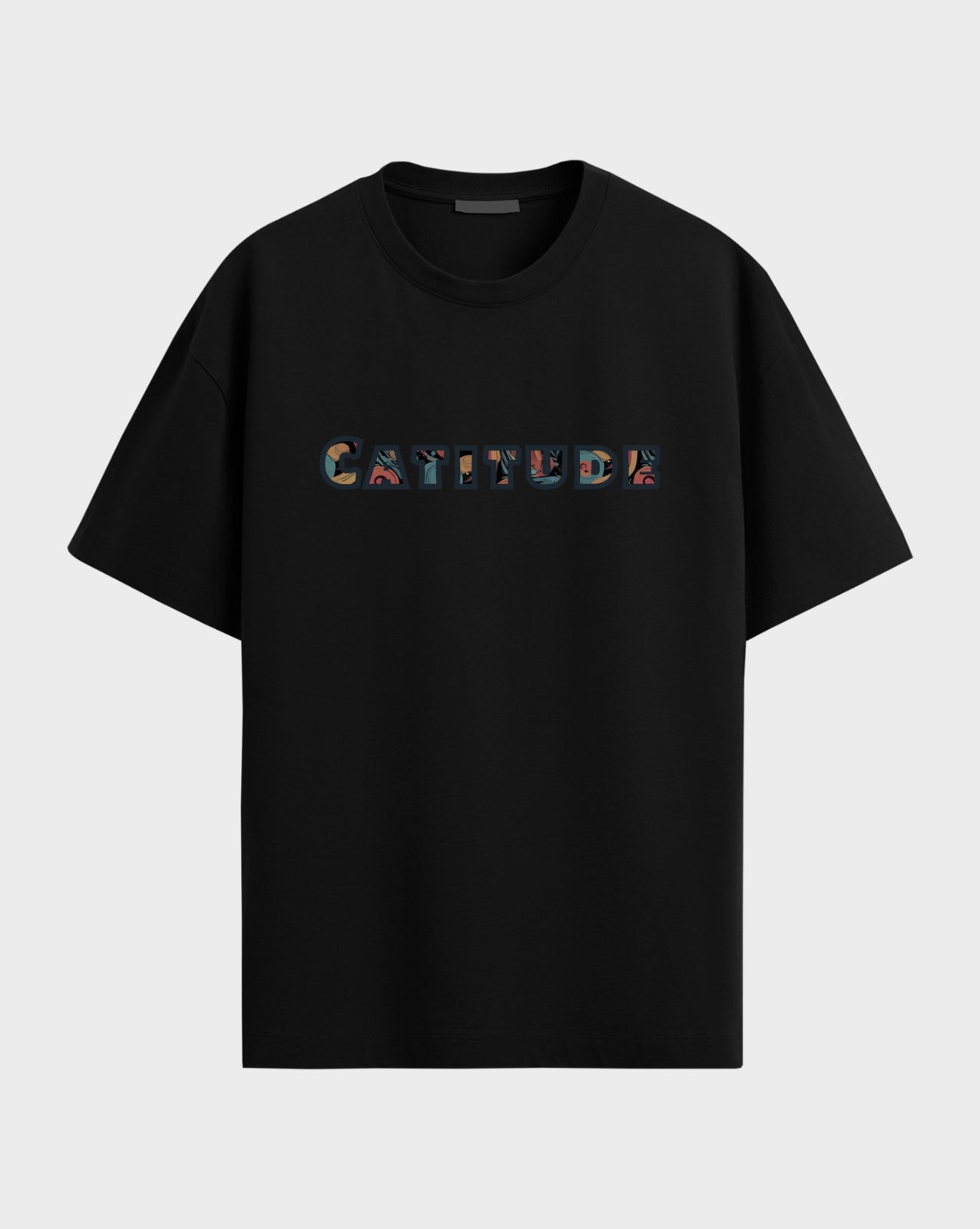 Premium Graphic Catitude both side printed Tshirt