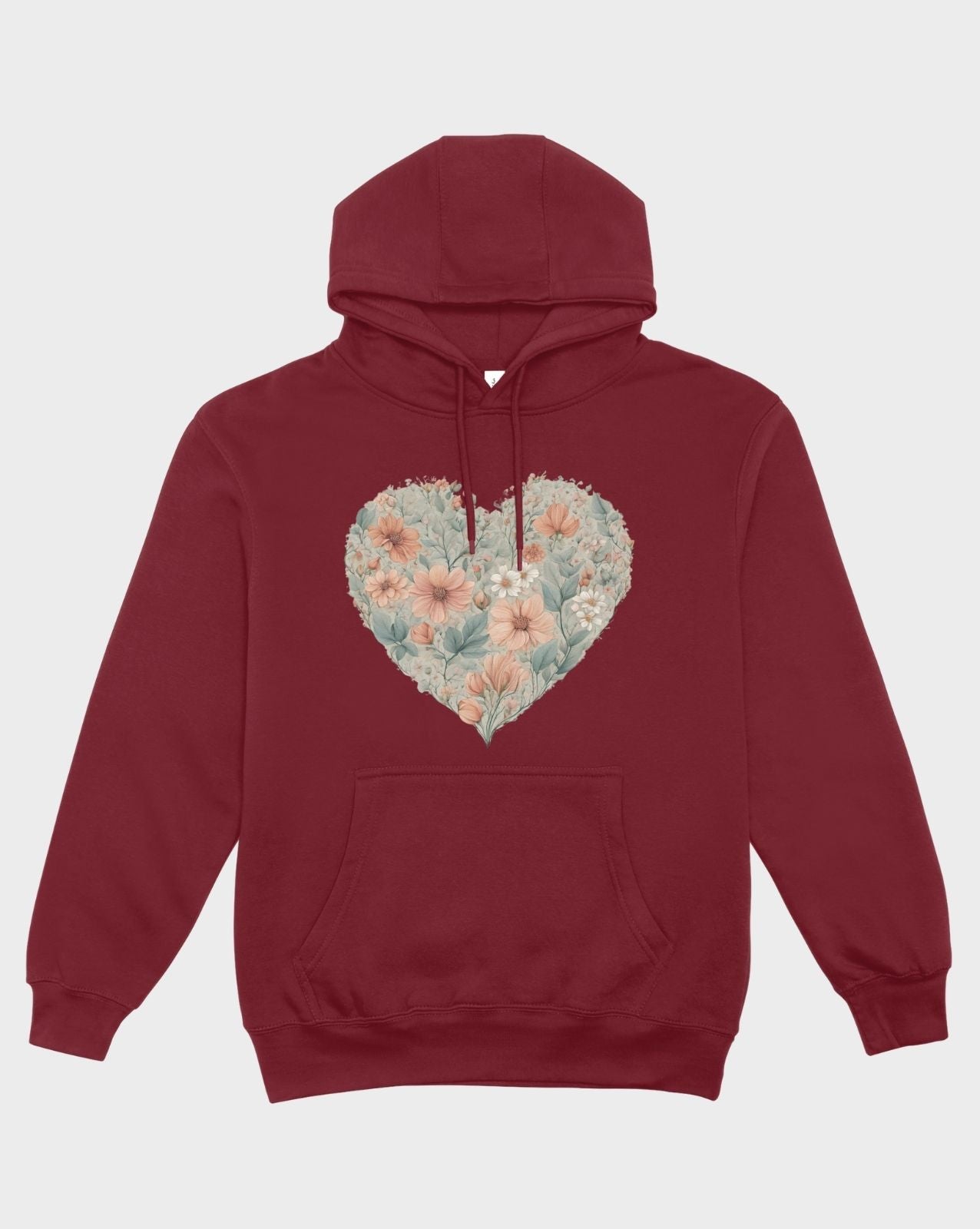 Signature Trendy Floral Heart Hoodie