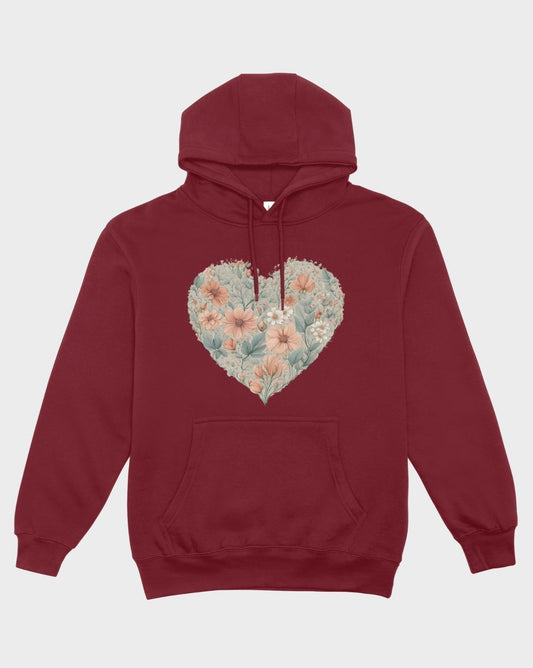 Signature Trendy Floral Heart Hoodie