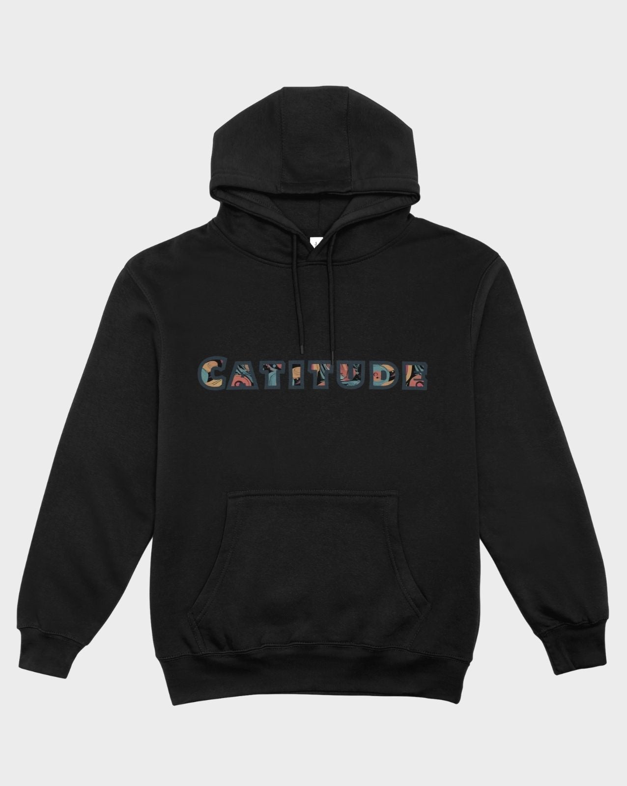 Signature Graphic Colorful Cat Hoodie