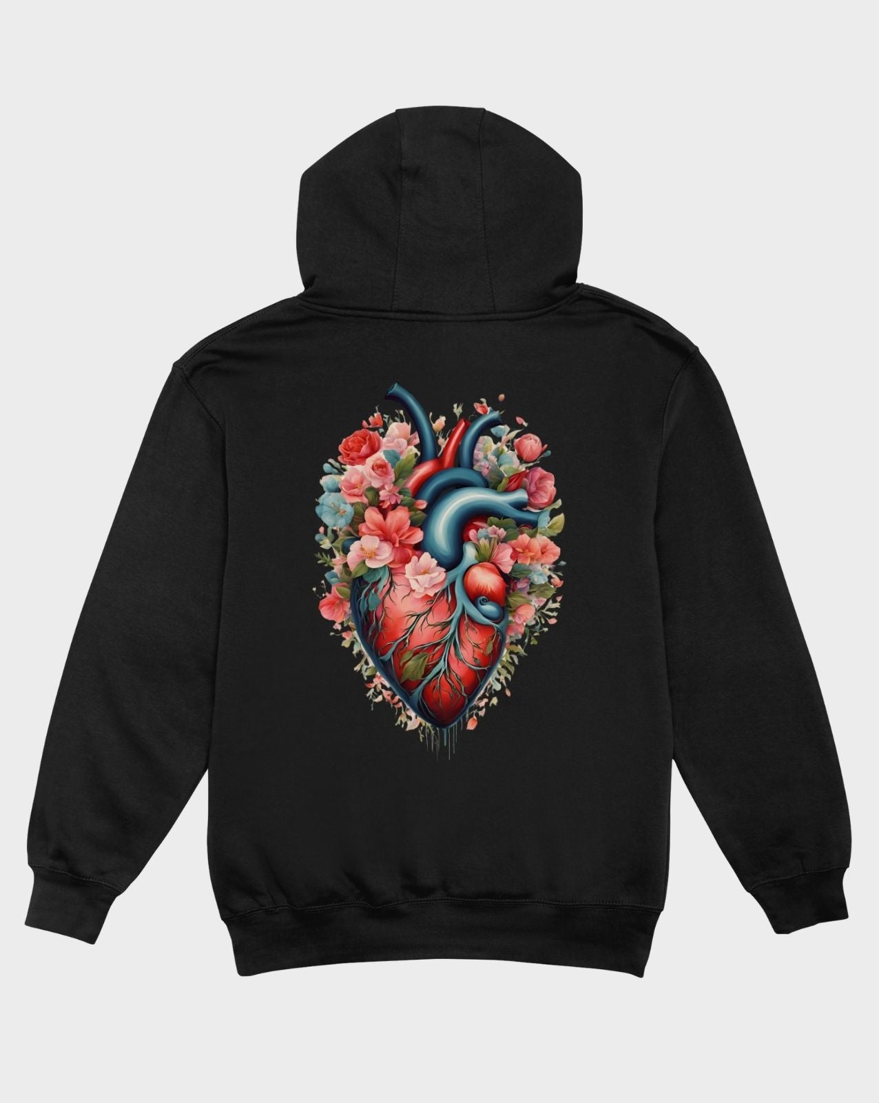 Signature Graphic Floral Heart Anatomy Hoodie