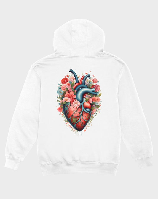 Signature Graphic Floral Heart Anatomy Hoodie