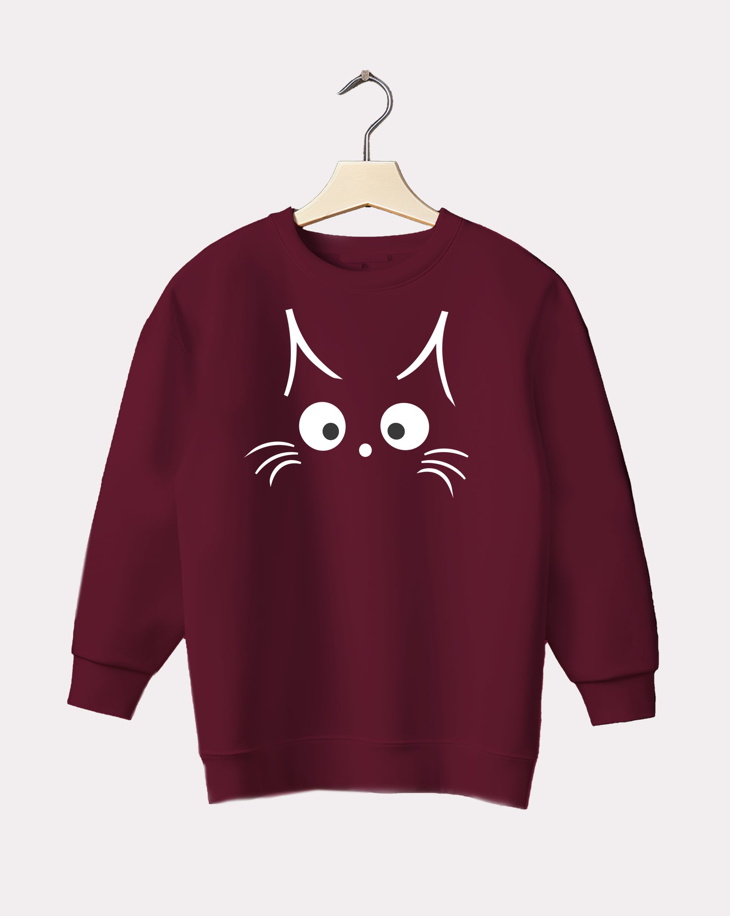 DELUX - Trendy Cat Face Crewneck