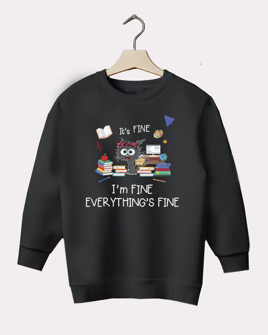 DELUX - Trendy I am Fine Cat Crewneck