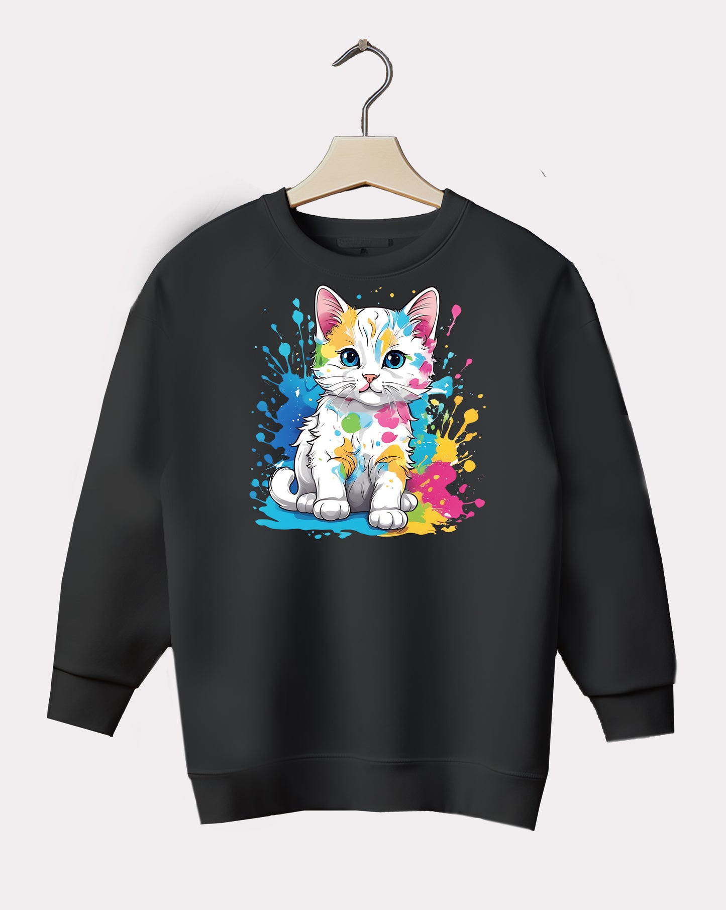 DELUX - Graphic Cat Design Crewneck