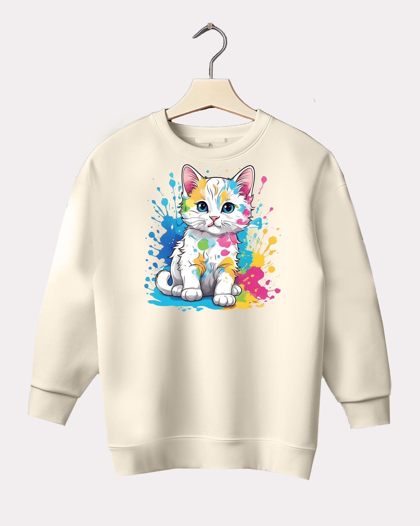 DELUX - Graphic Cat Design Crewneck