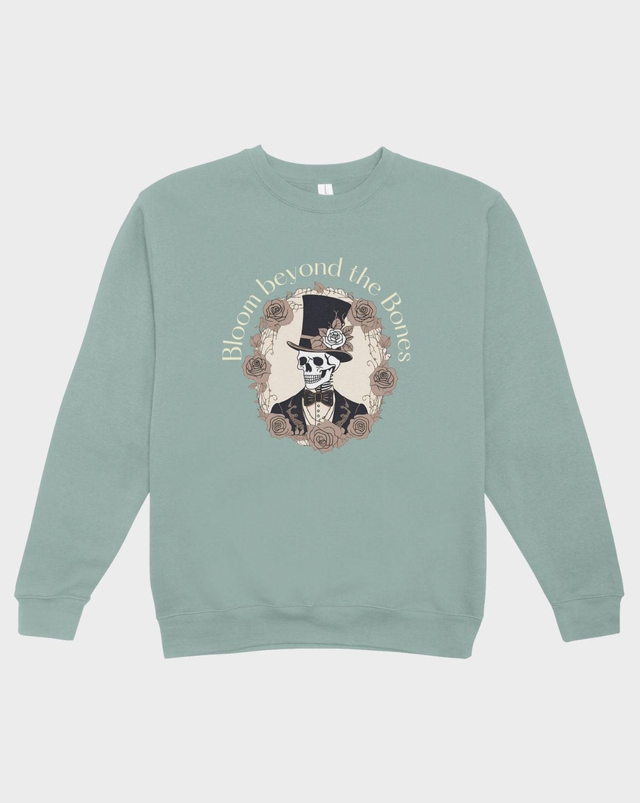DELUX - Trendy Bloomed Bones Crewneck