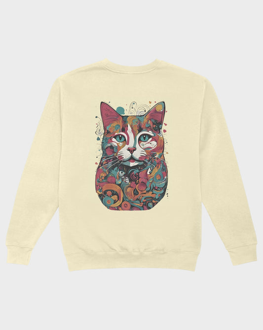 DELUX - Graphic Colorful Cat Crewneck