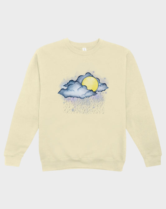 DELUX - Graphic sun n cloudy crewneck
